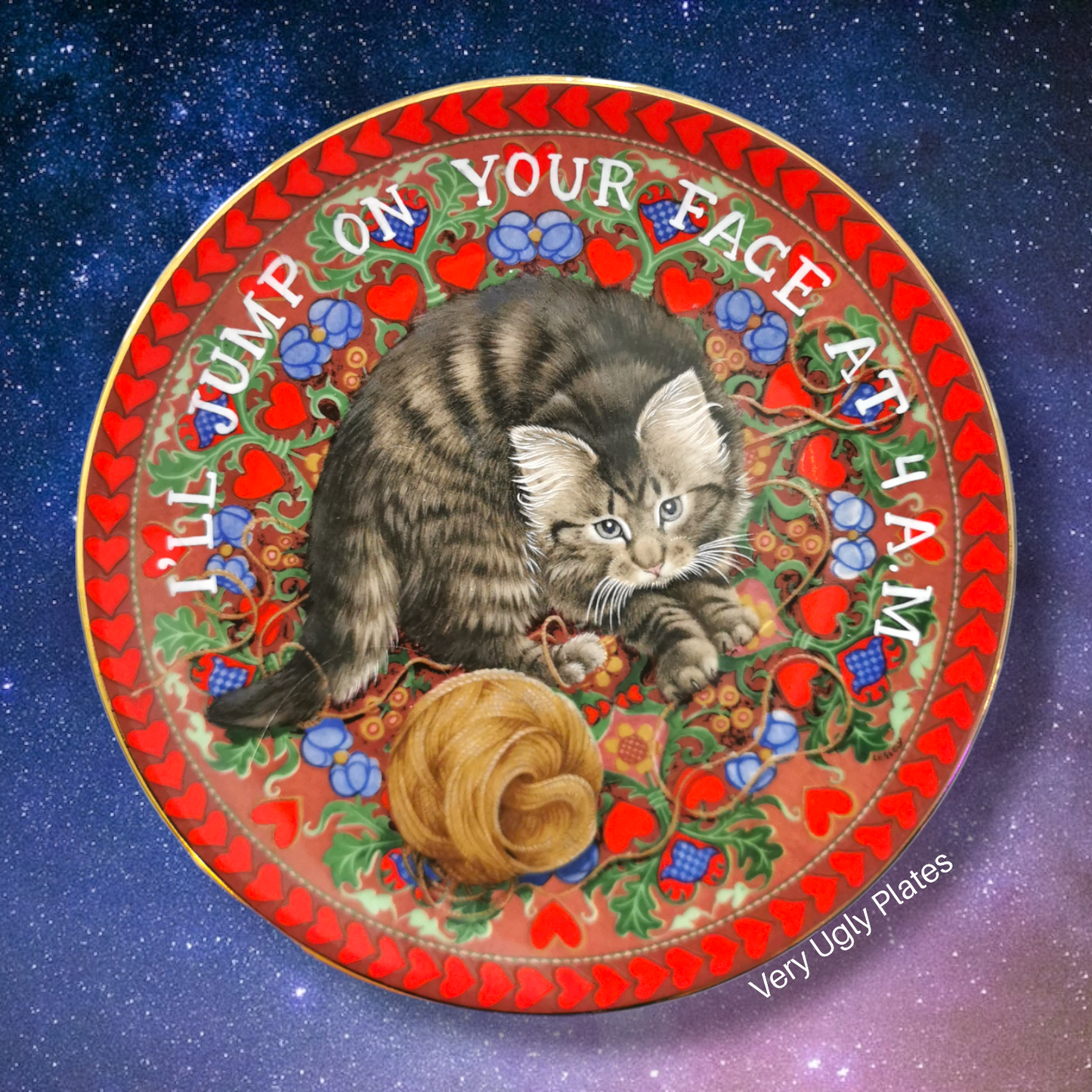 cute kitty wall plate