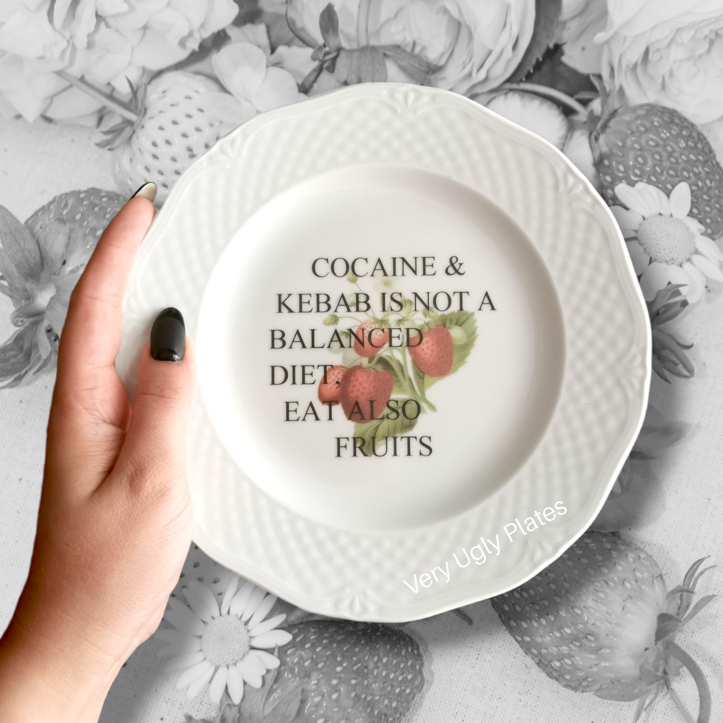 dishwasher and microwave safe dessert plate kebab