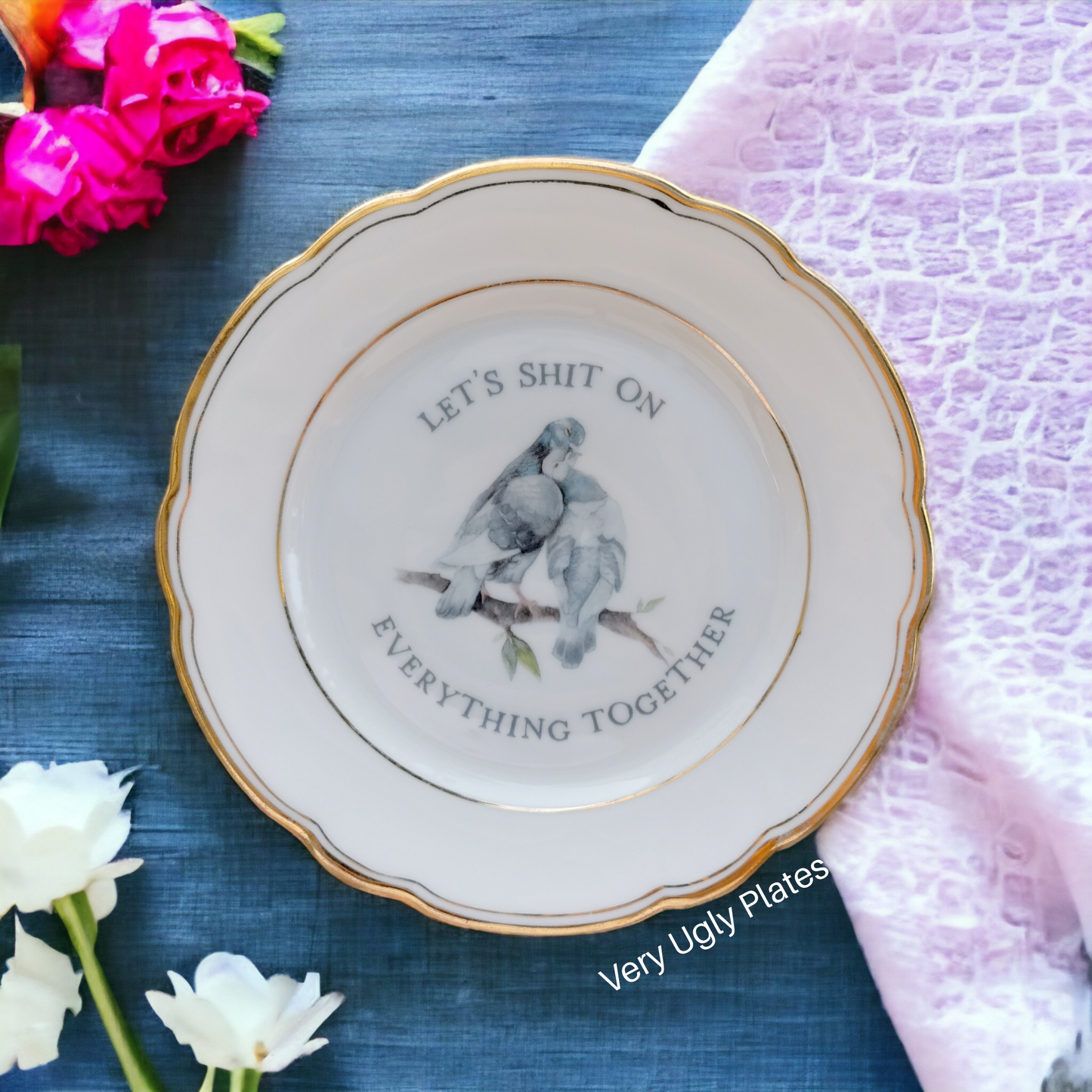 Love dessert plate