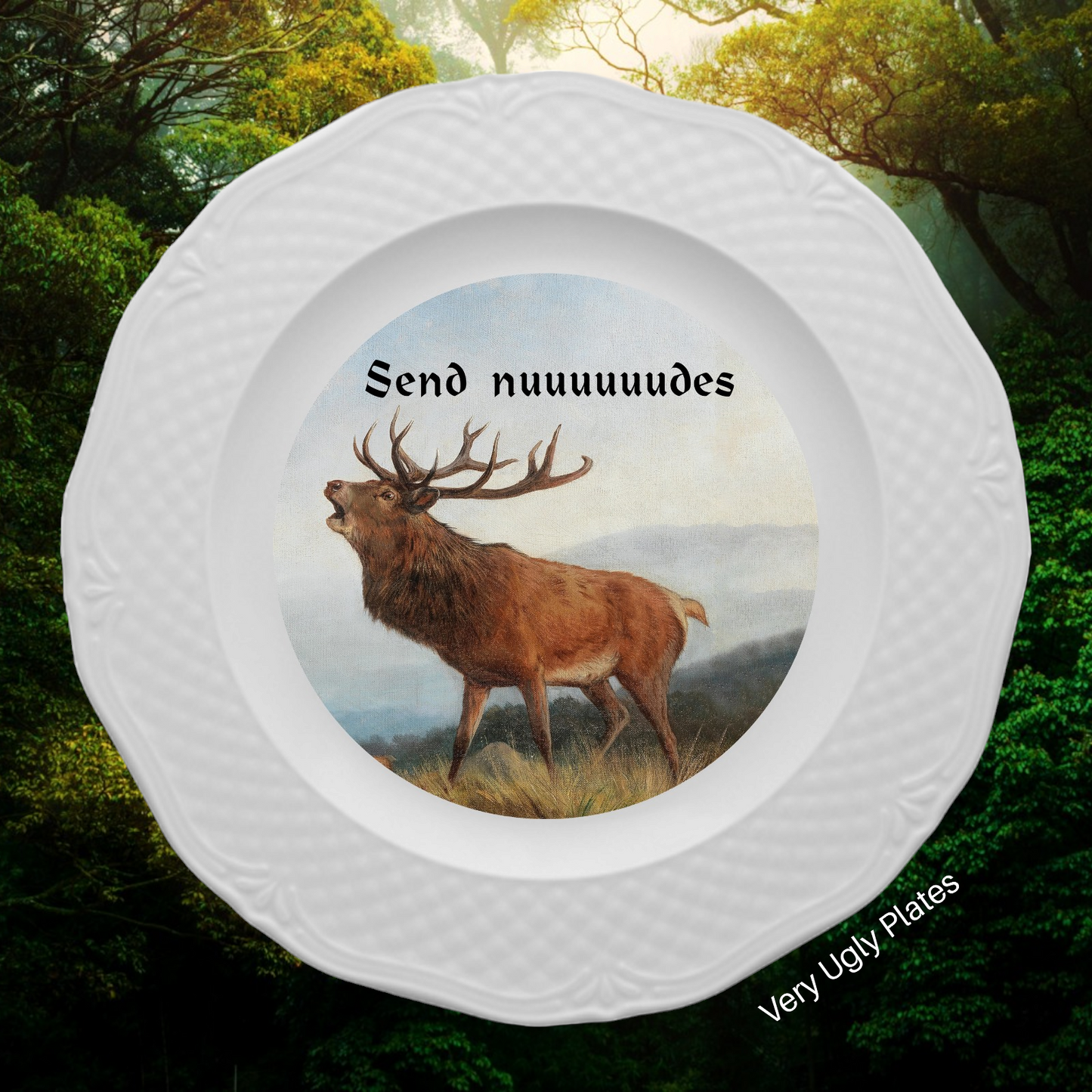 send nuuudes dessert plate