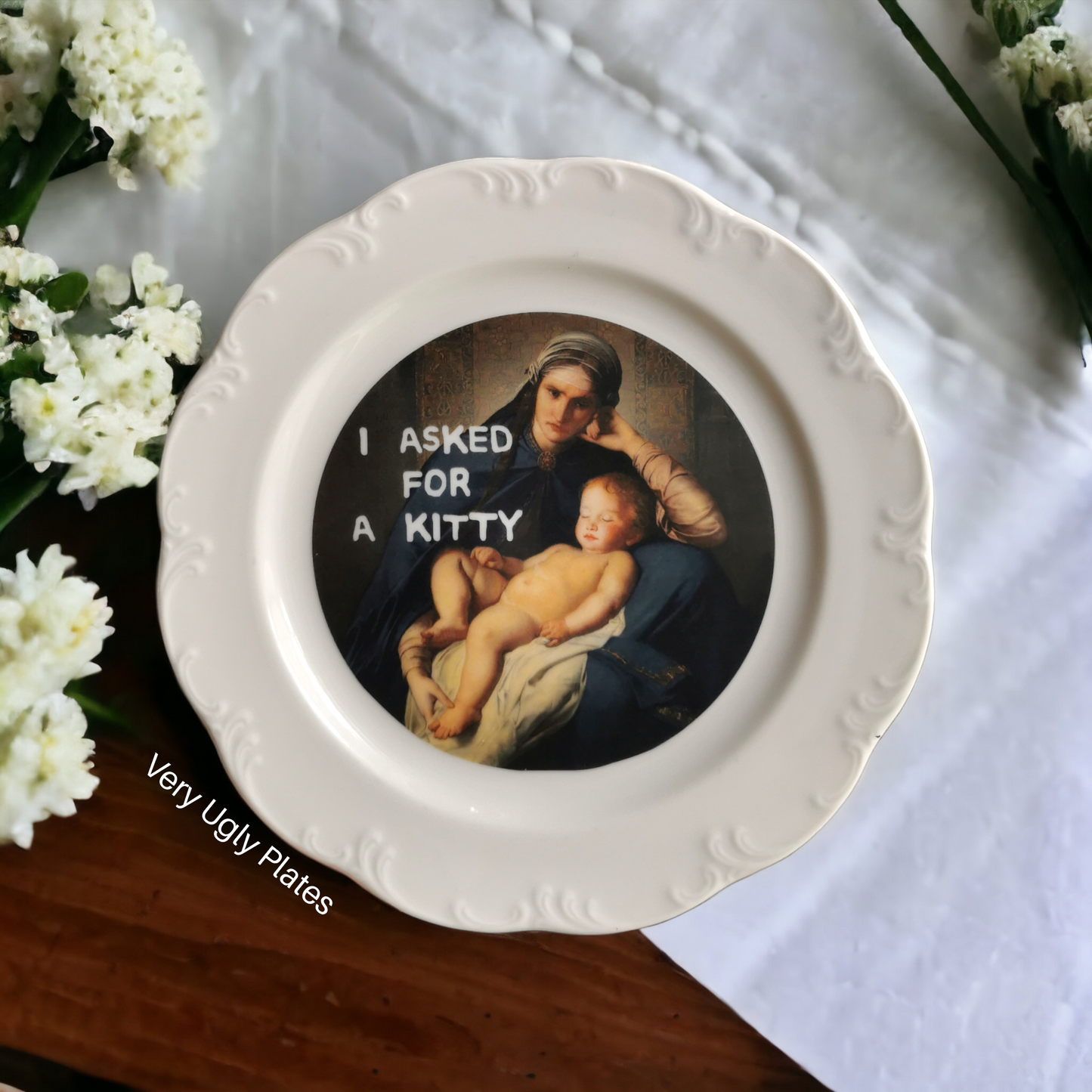 Asked for a kitty dishwasher safe plate