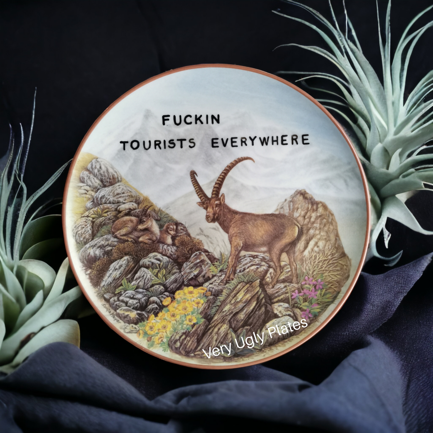 Fuckin tourists hand painted
