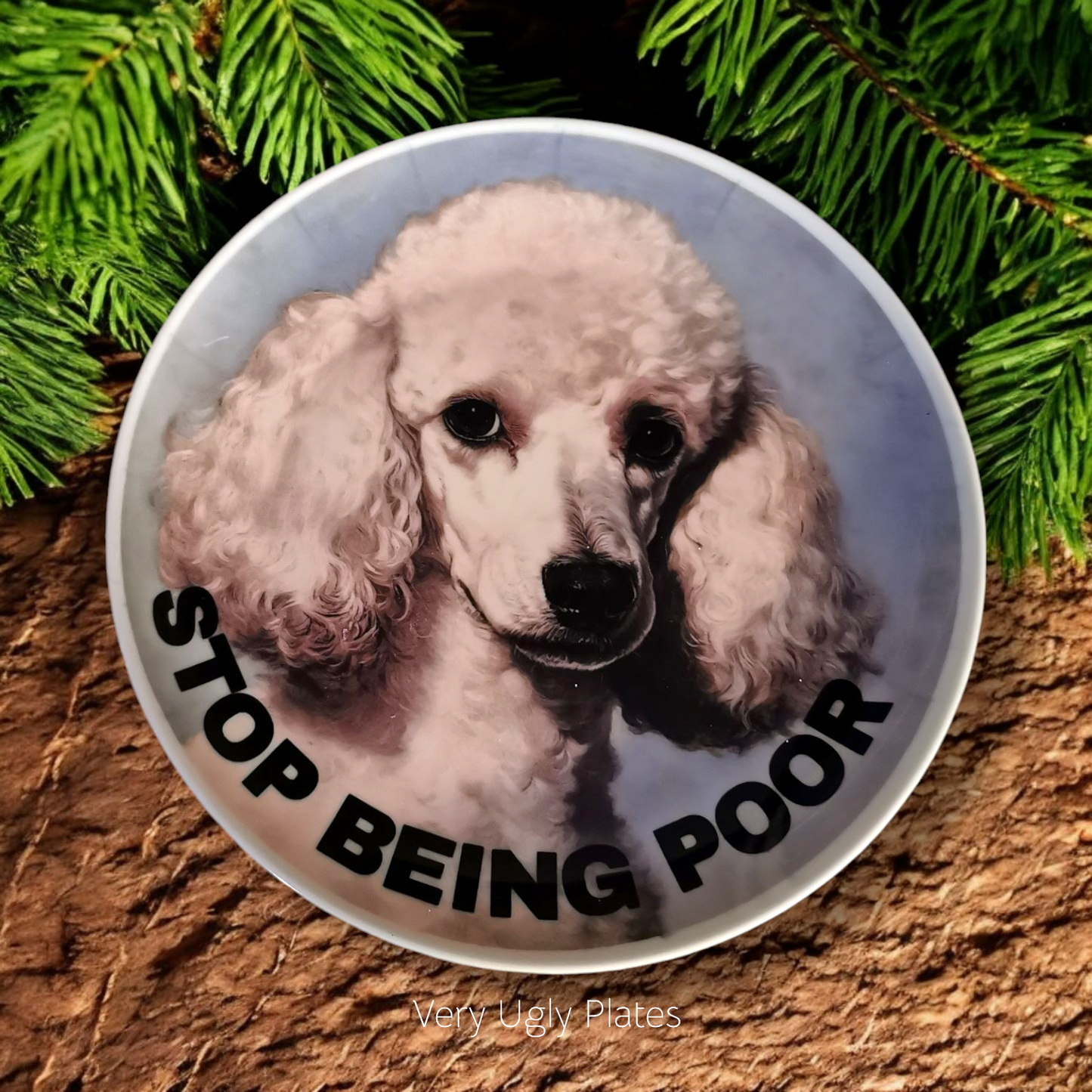 stop being poor wall plate