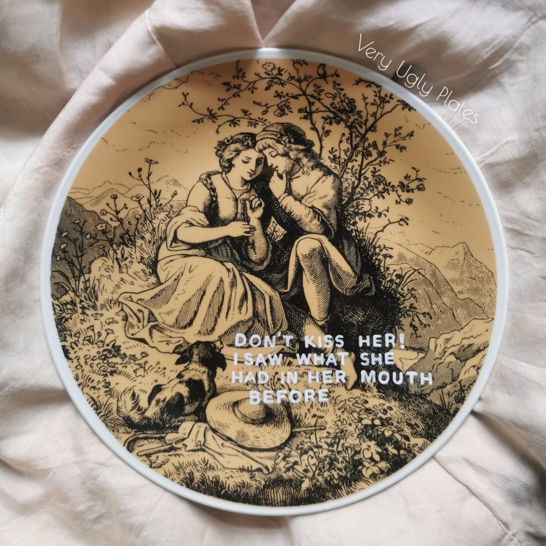don't kiss her wall plate