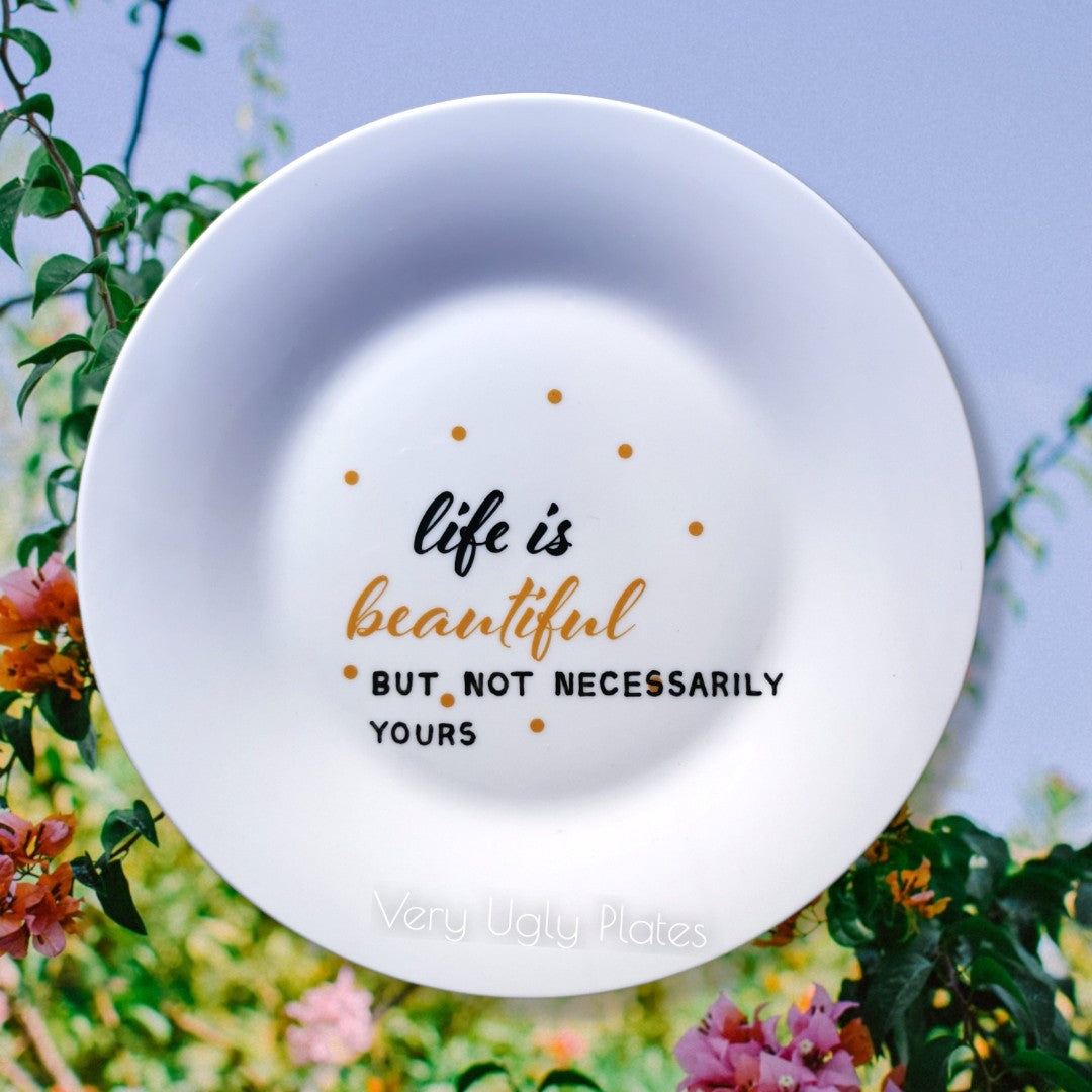 beautiful life wall plate