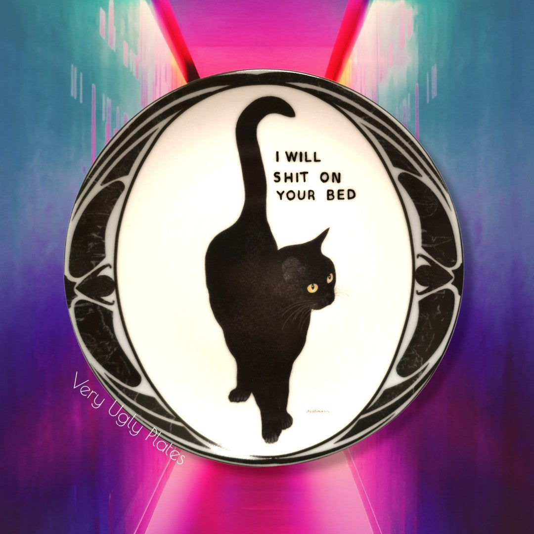 i wil shit on your bed wall plate