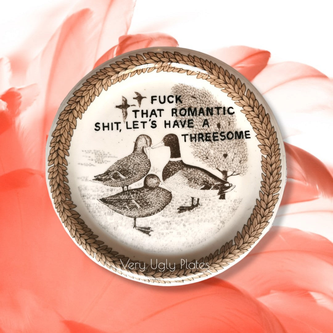 fuck that romantic shit wall plate