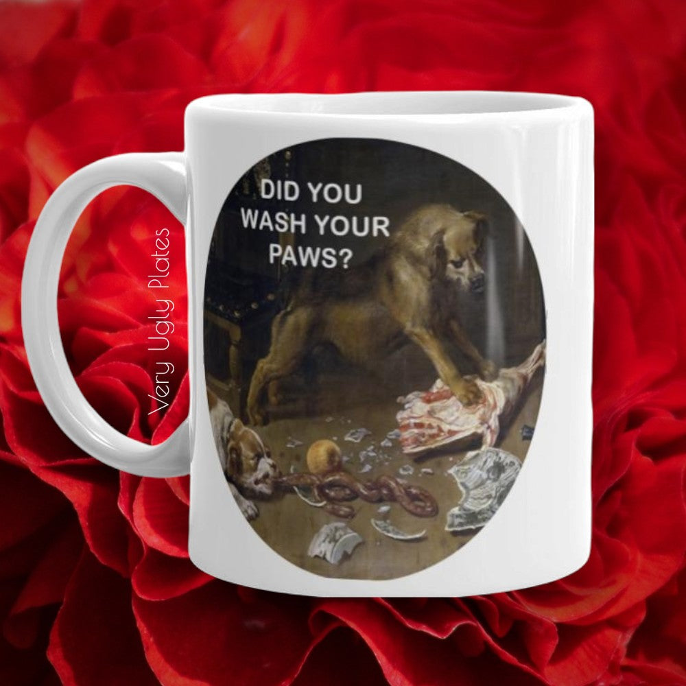 wash your paws mug