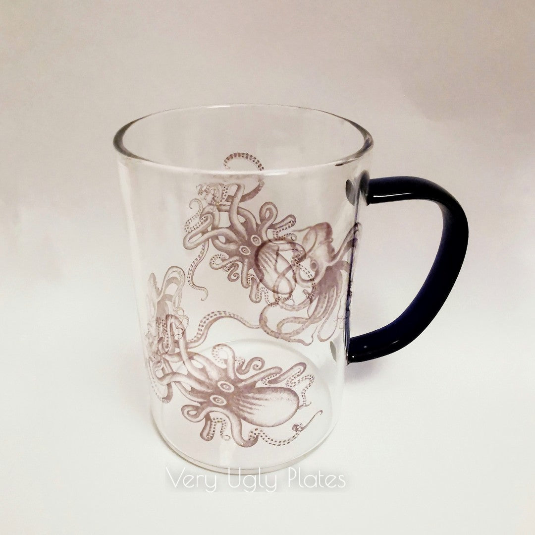 octopus glass mug