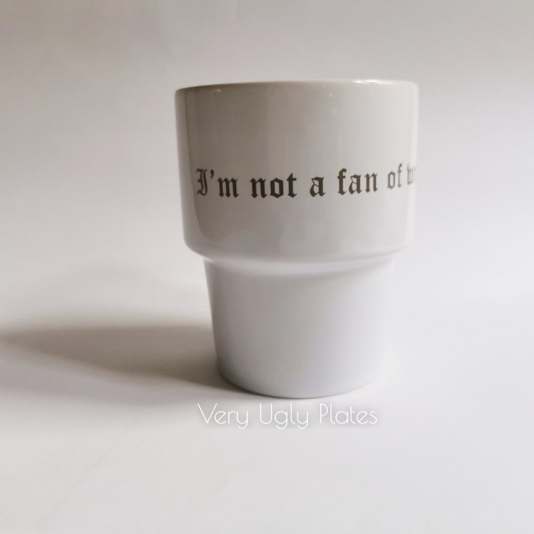 not a fan retro mug