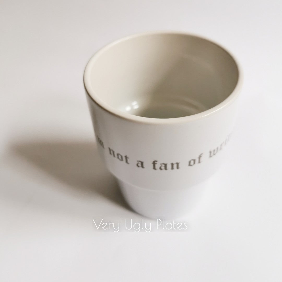 not a fan retro mug