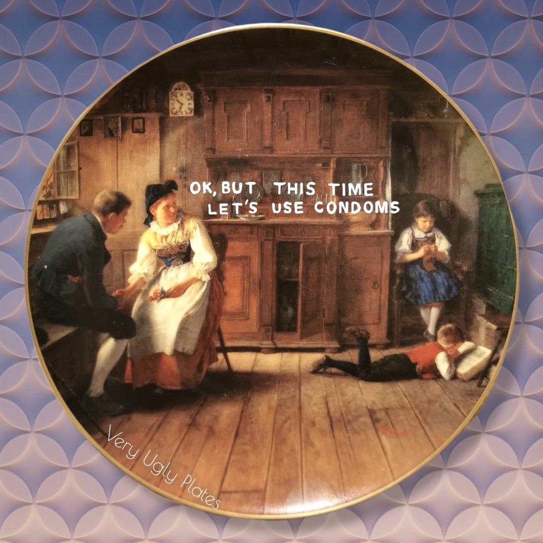 let's use condoms wall plate