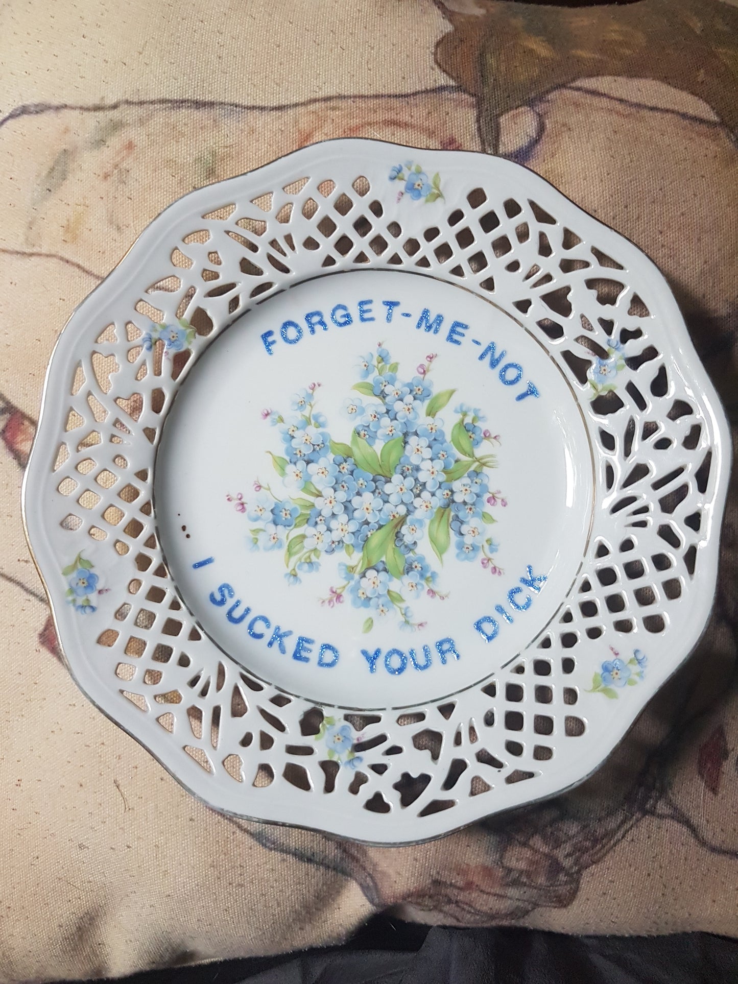 forget me not wall plate
