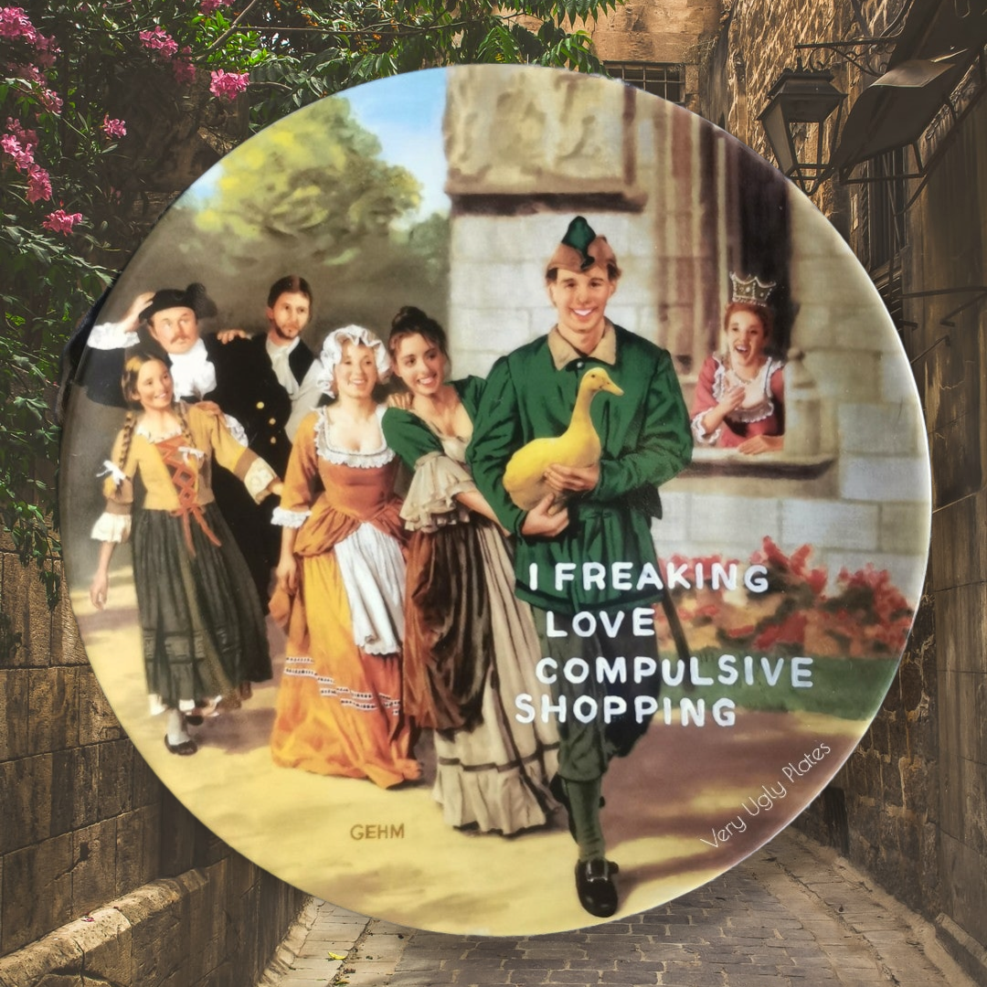 compulsive shopping wall plate