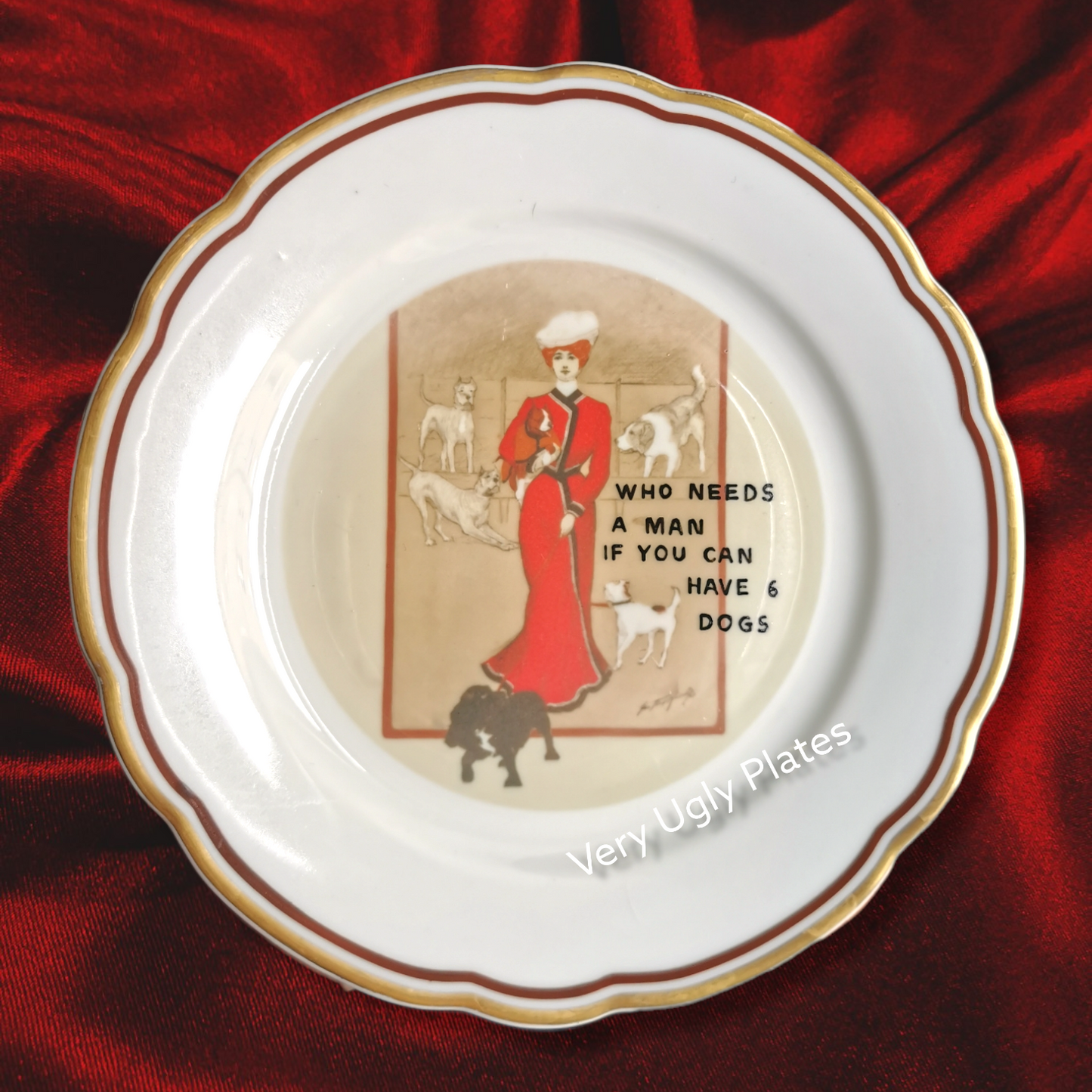 6 dogs wall plate