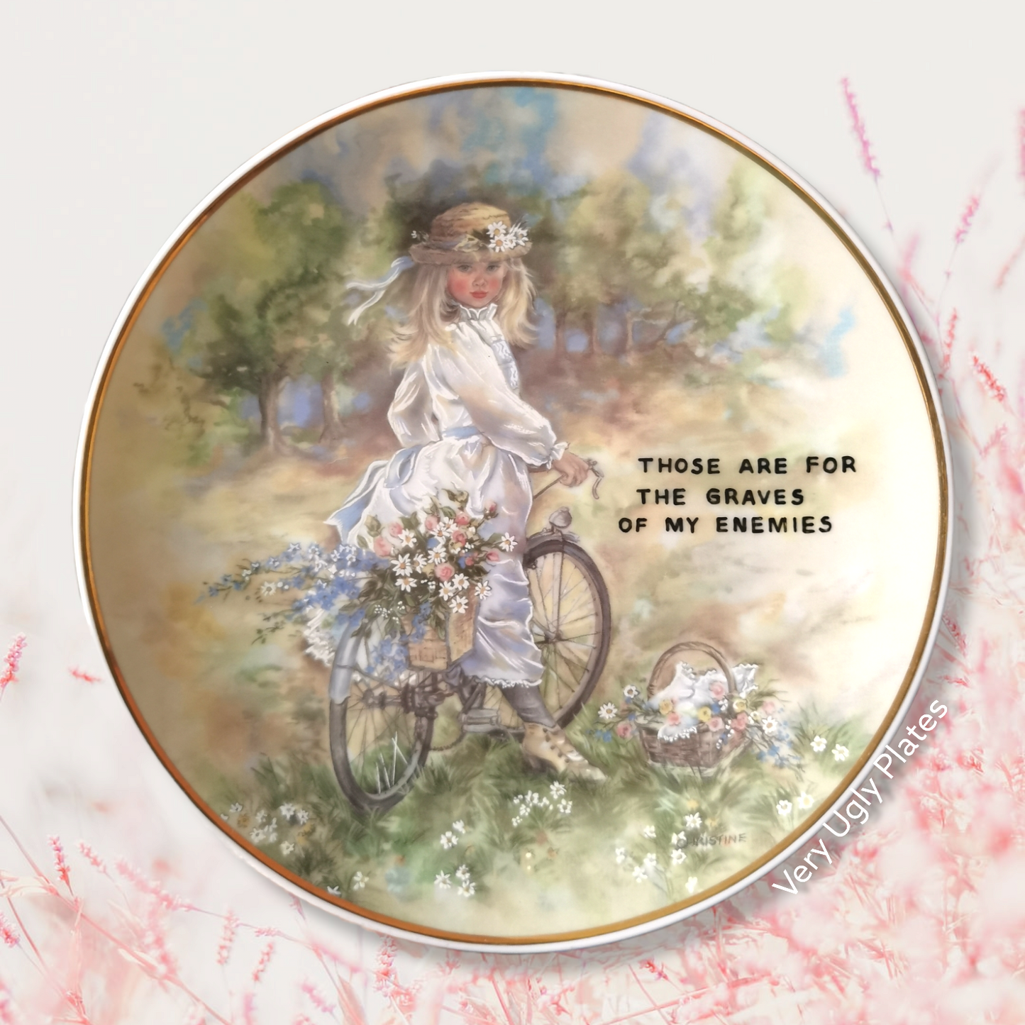 flowers for enemies wall plate