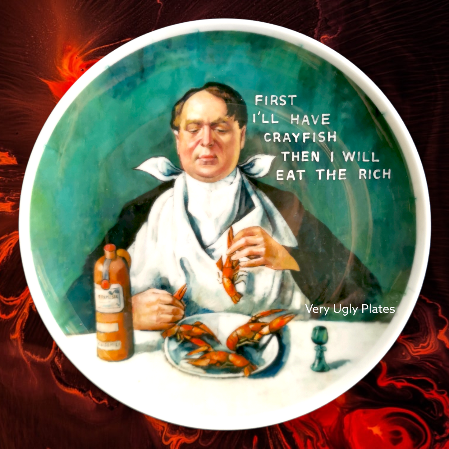 eat the rich wall plate