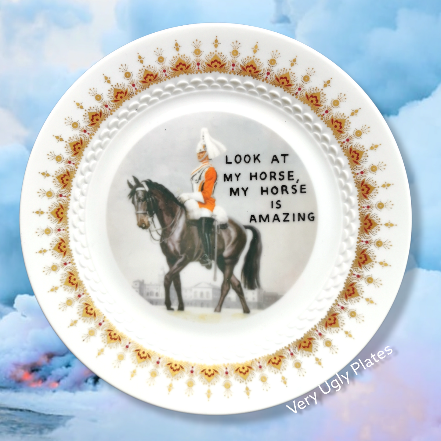 look at my horse wall plate