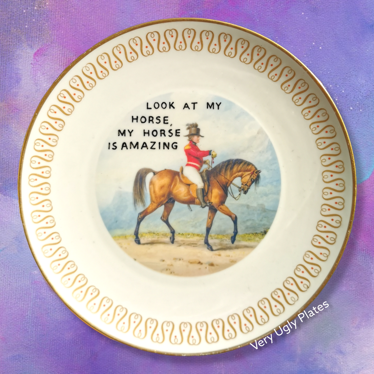 look at my horse wall plate