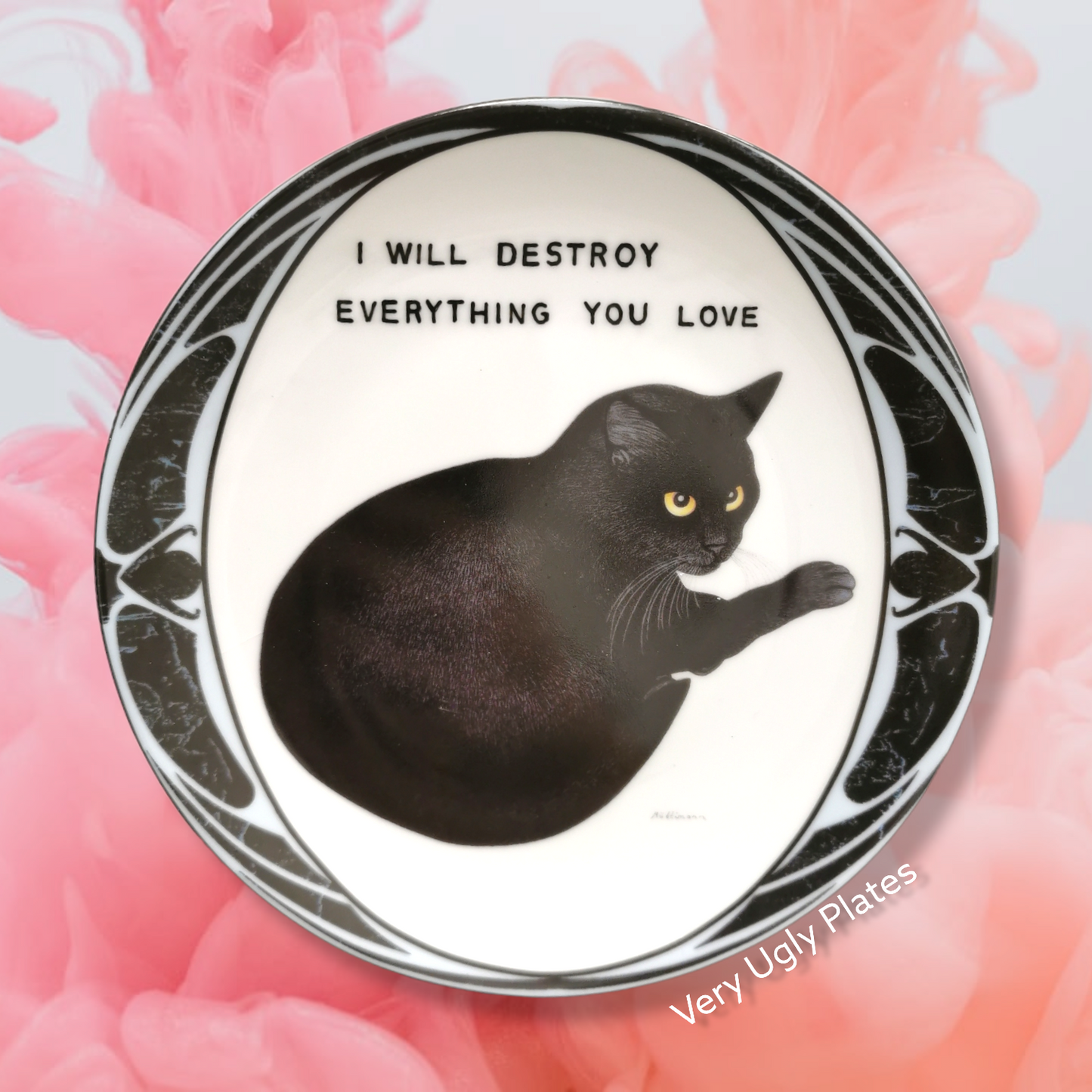 black cat 1 wall plate