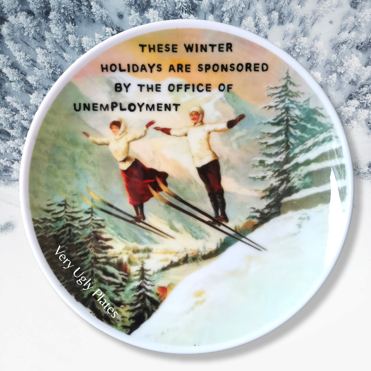 winter holiday wall plate