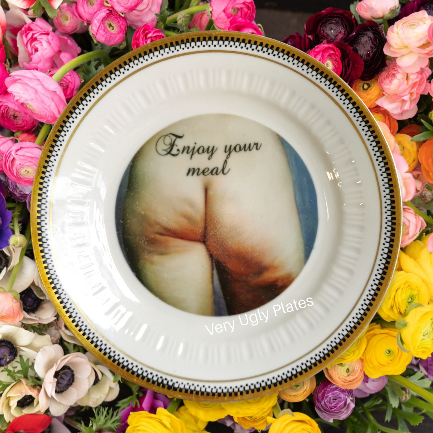 enjoy your meal butt wall plate