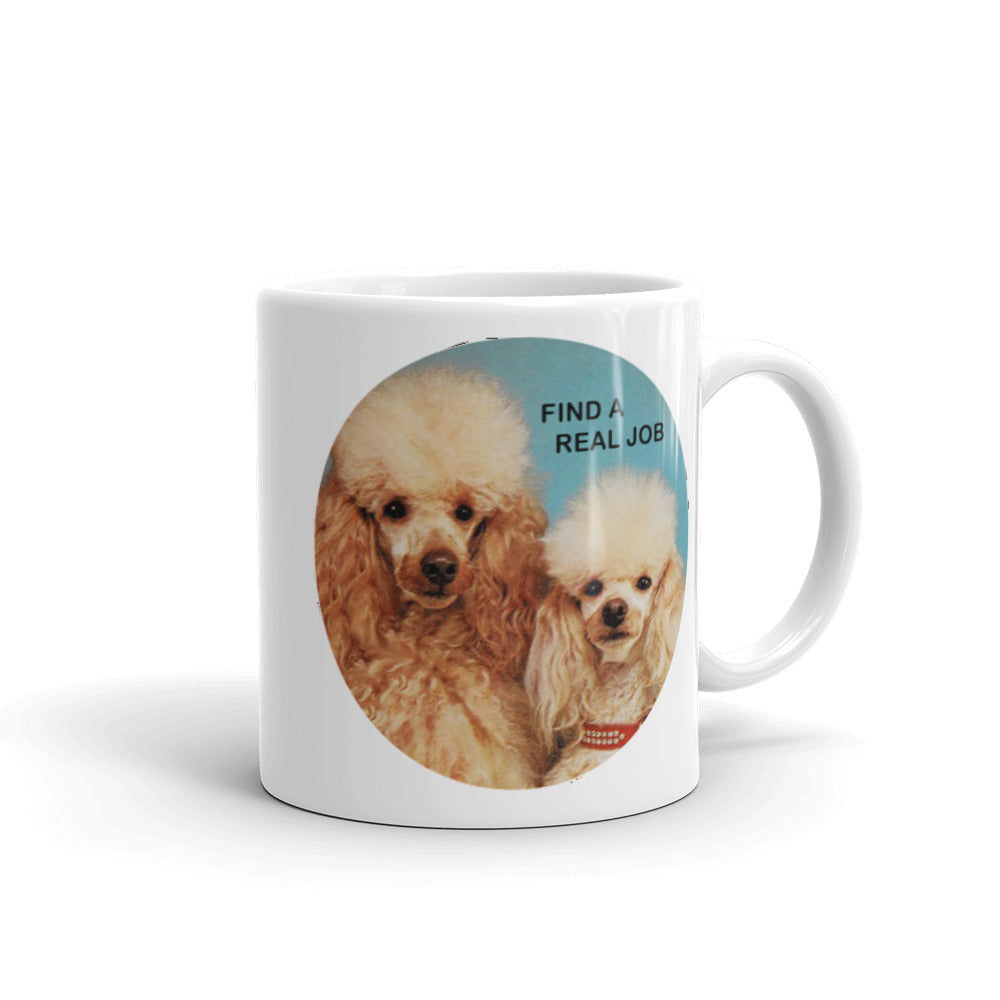 find a real job mug