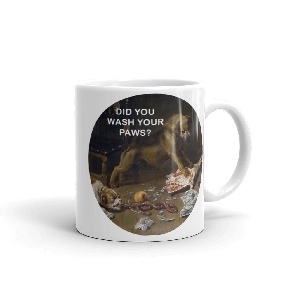 wash your paws mug