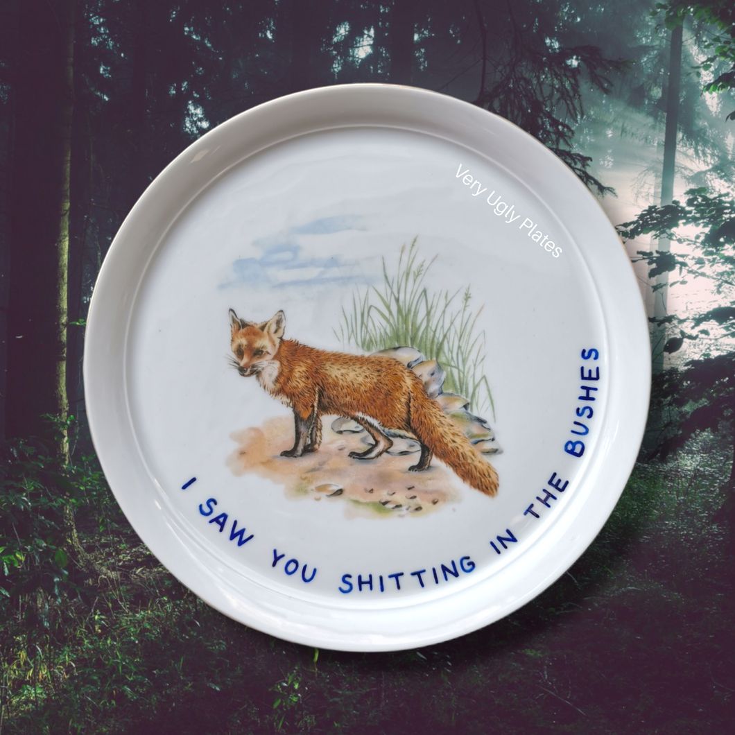shitting in the bushes wall plate