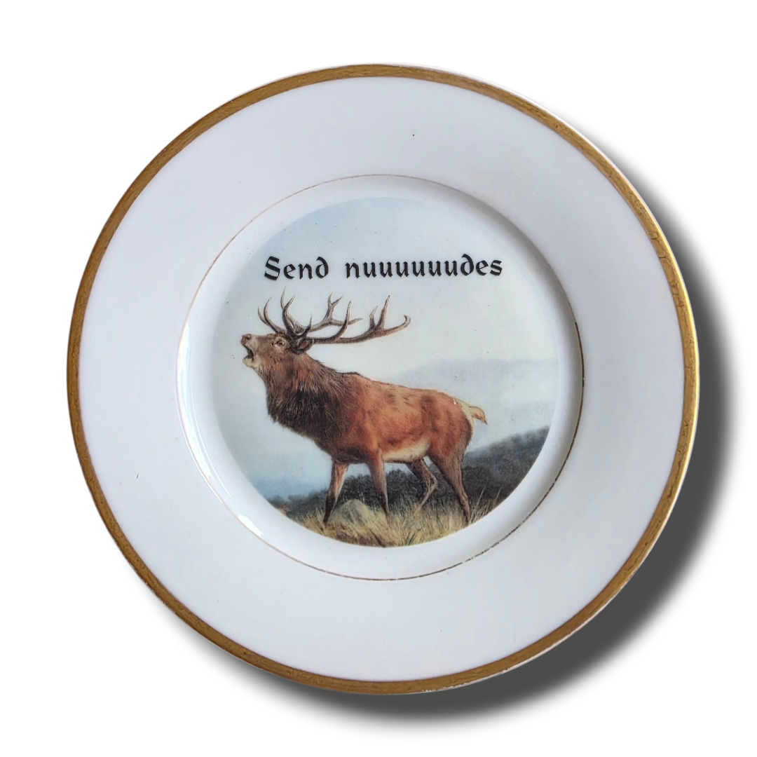 send nuuudes dessert plate