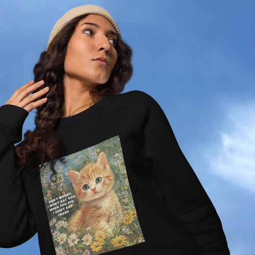 Unisex organic raglan sweatshirt