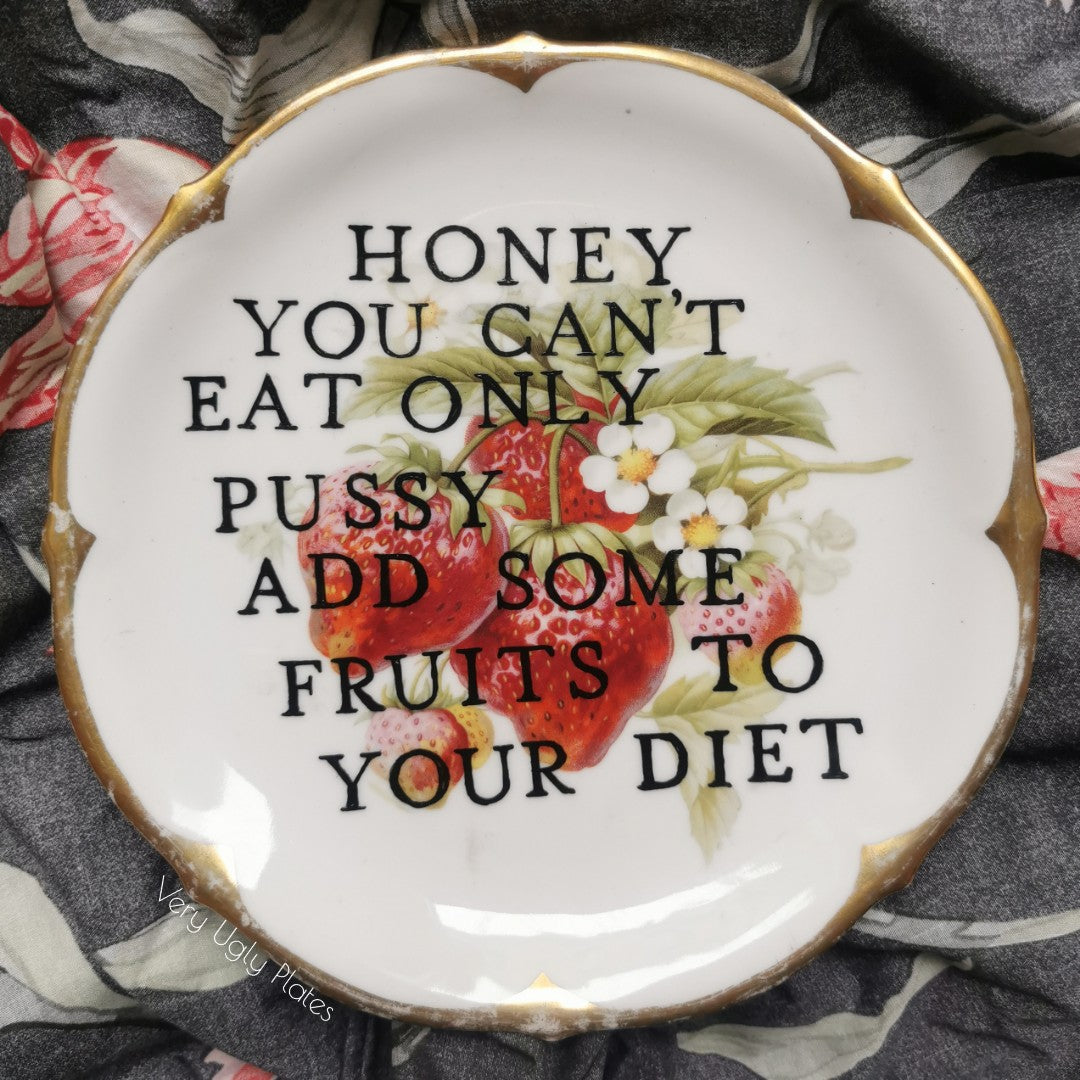 eat fruits wall plate