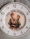 time for drama ceramic clock