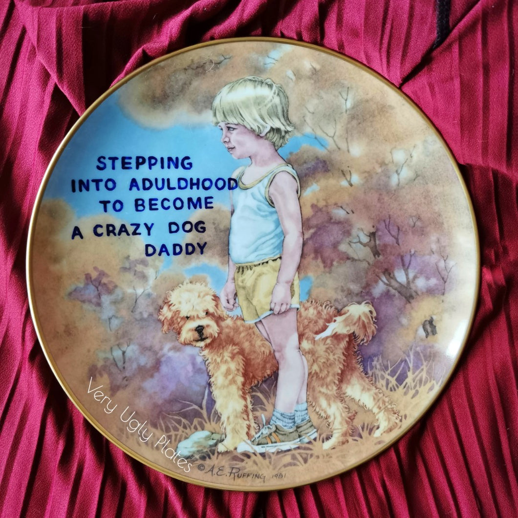 crazy dog daddy wall plate