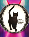 black cat wall plate