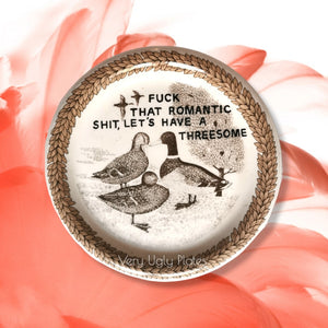 fuck that romantic shit wall plate