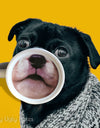 good boy mug with dog's mouth on the bottom