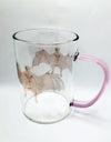 bat glass mug pink