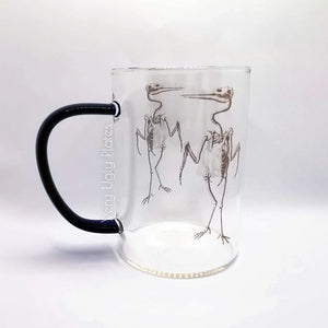 bird glass mug