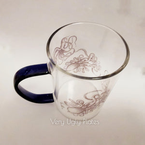 octopus glass mug