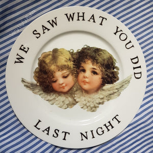 we saw what you did last night wall plate