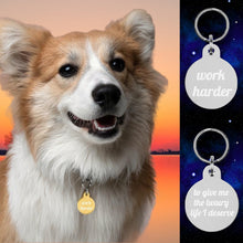 Load image into Gallery viewer, pet tag with message from your pet