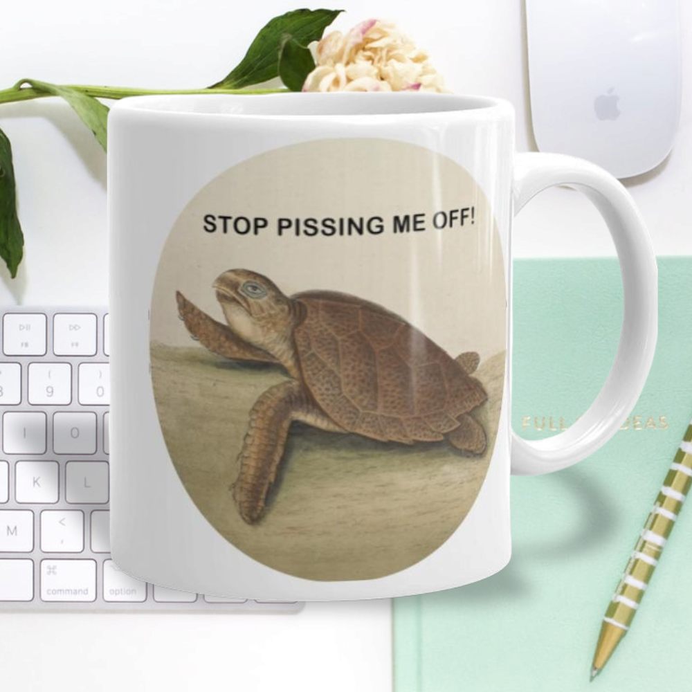 stop pissing me off mug