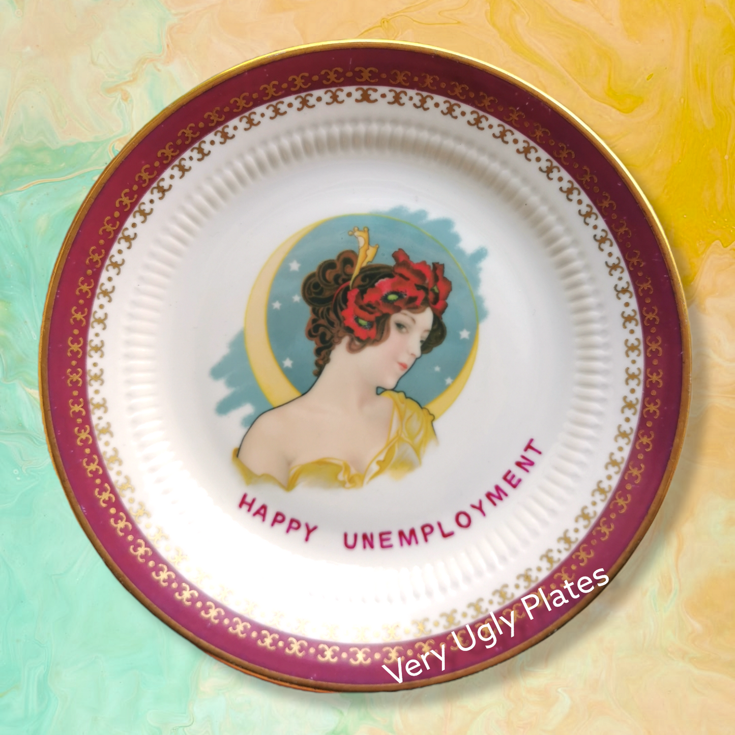 happy unemployment wall plate