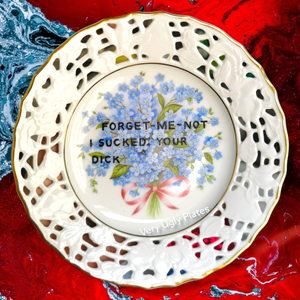 forget-me-not wall plate