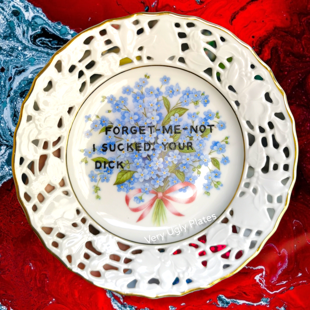 forget-me-not wall plate