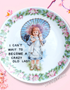 crazy old lady wall plate