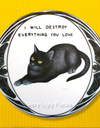 black cat 1 wall plate