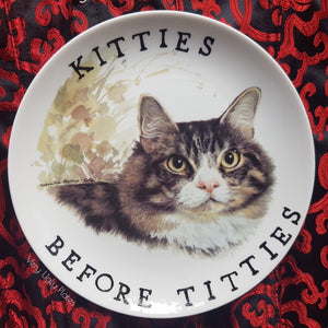 kitties before titties wall plate